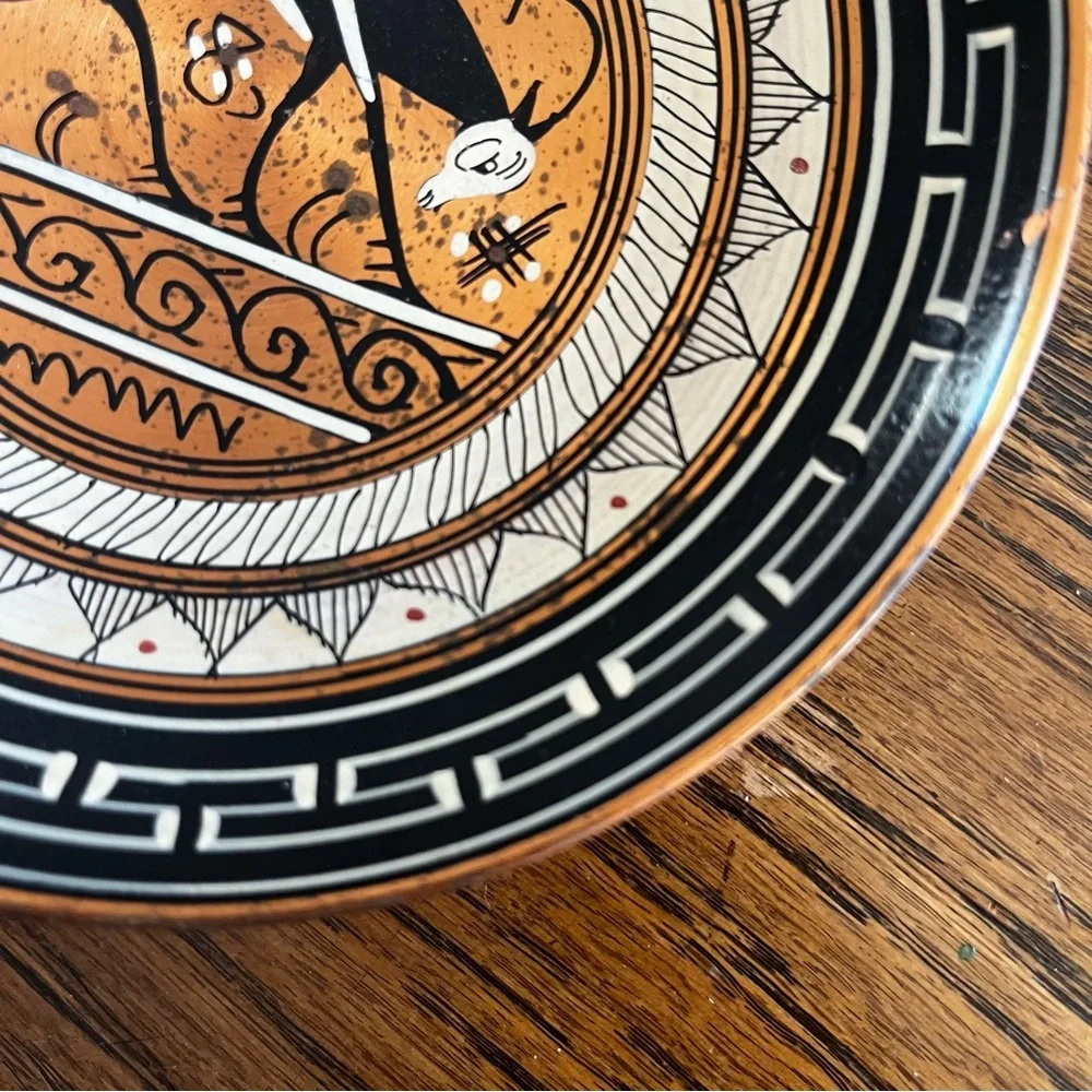 Vintage Handmade Grecian Copper Decorative Bowl - Picture 4 of 7